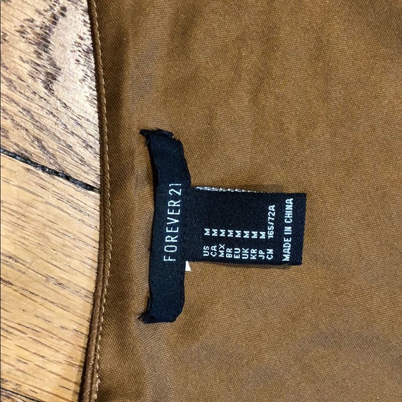 Suede brown crop top tie - Picture 3 of 4